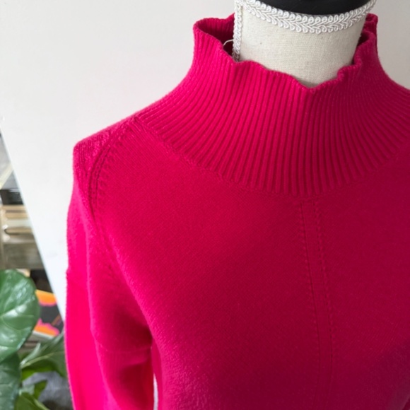 Anthropologie Maeve Crystal Tunic Sweater Barbie Hot Pink Size S - Picture 6 of 7